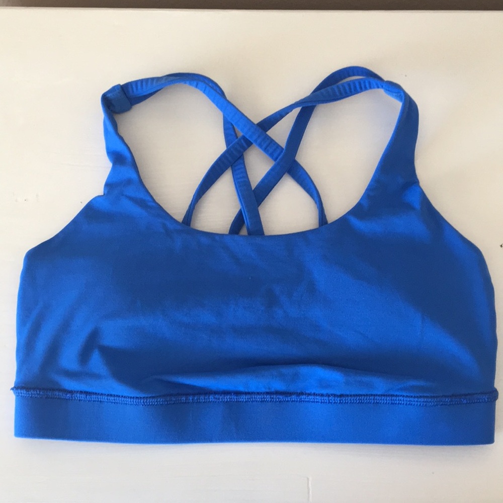 Lululemon Energy sports bra, royal blue, size 6